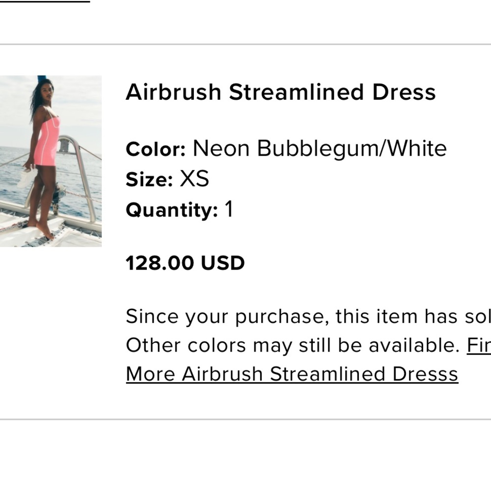 🩷ALO Yoga🩷Airbrush Streamlined Dress - Bubblegum - Picture 8 of 9